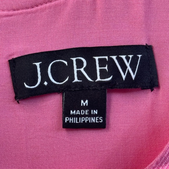 J.Crew Pink Bow Front Linen Blend Shift Dress | Preppy Classic A-Line | Size M - Picture 3 of 6